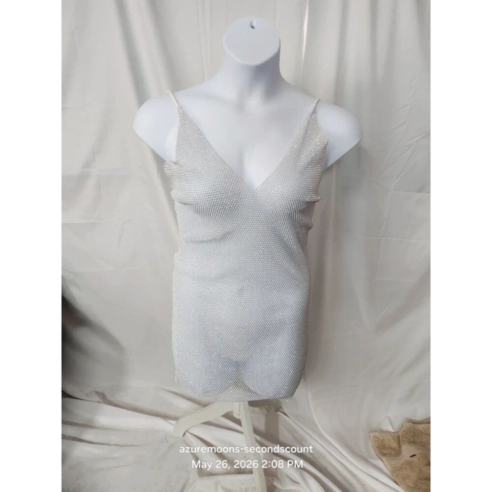 LA Class club rave crystal  bling dress Sz l/xl
